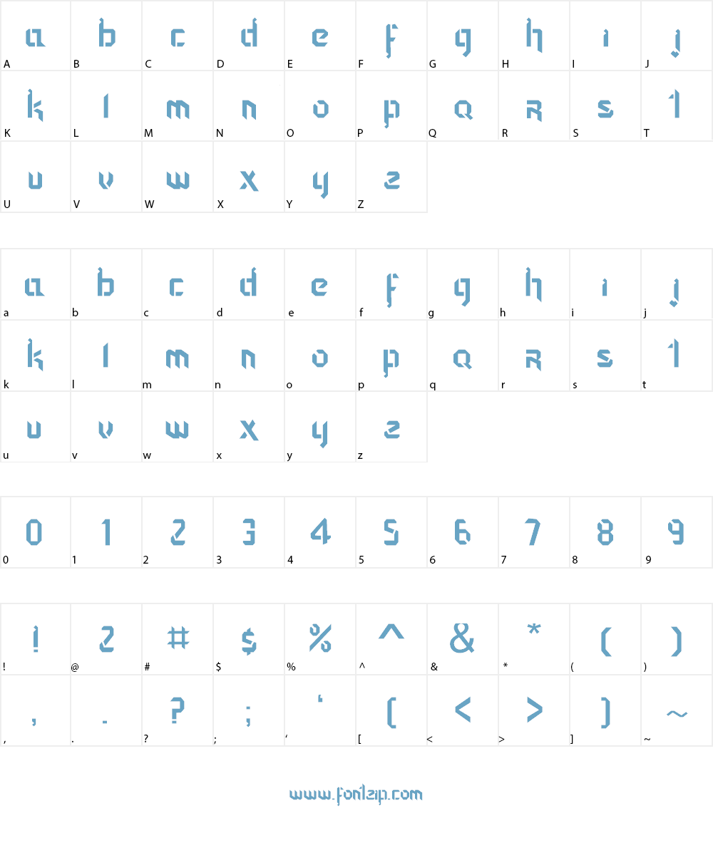 Automata Font Character
